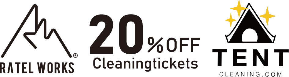 RATEL WORKS,Cleaningtickets 20%OFF,TENT