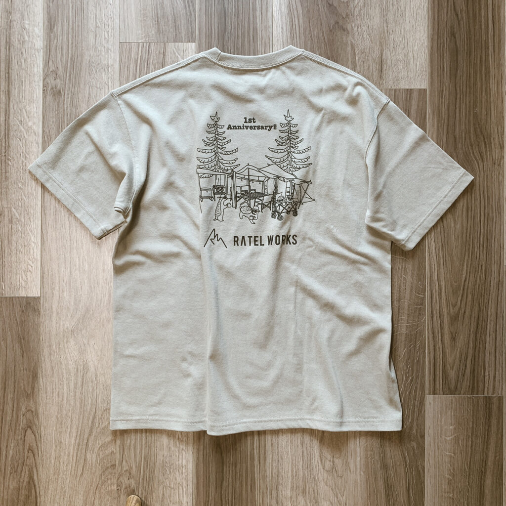1TH ANNIVERSARY T-SHIRT（1周年記念Tシャツ）｜PRODUCT｜ラーテルワークス｜RATEL WORKS
