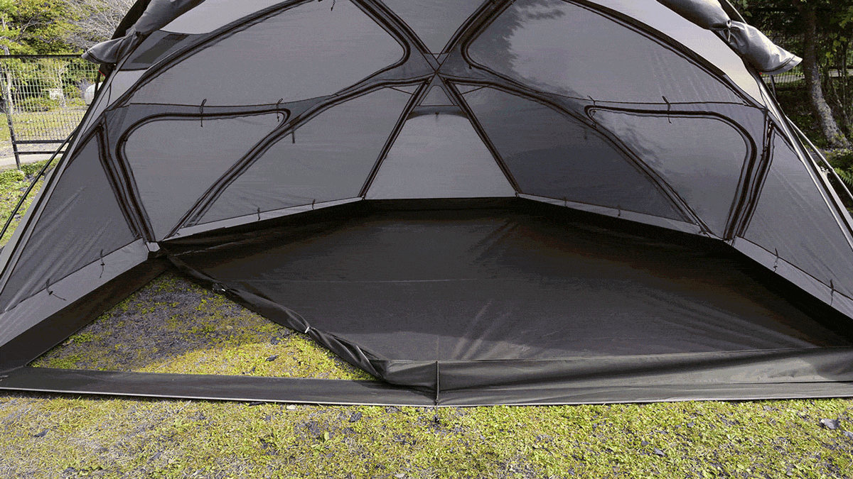 ドームテント タープ一体型 煙突ポート